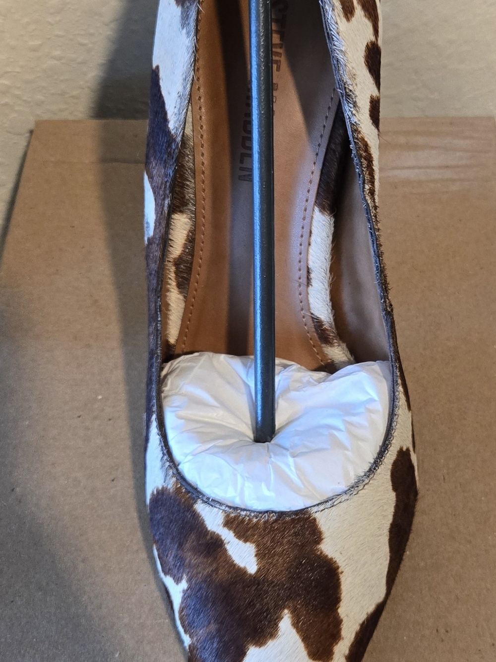 Steve Madden Brown Multi Cowhair Pointed Toe Stiletto Pump - Picture 3 of 3
